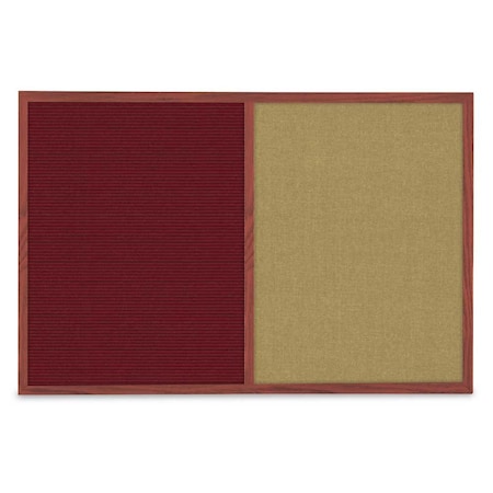 United Visual Products Slim Style Indoor Enclosed Corkboard, 36 UV504SCH-GOLD-CORK